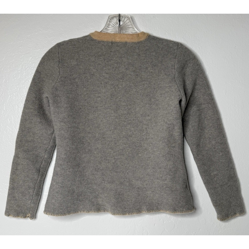 Sundance Womens Extra Fine Merino Wool Cardigan Sz Sm Gray Orange Tracht Boho - Picture 2 of 11